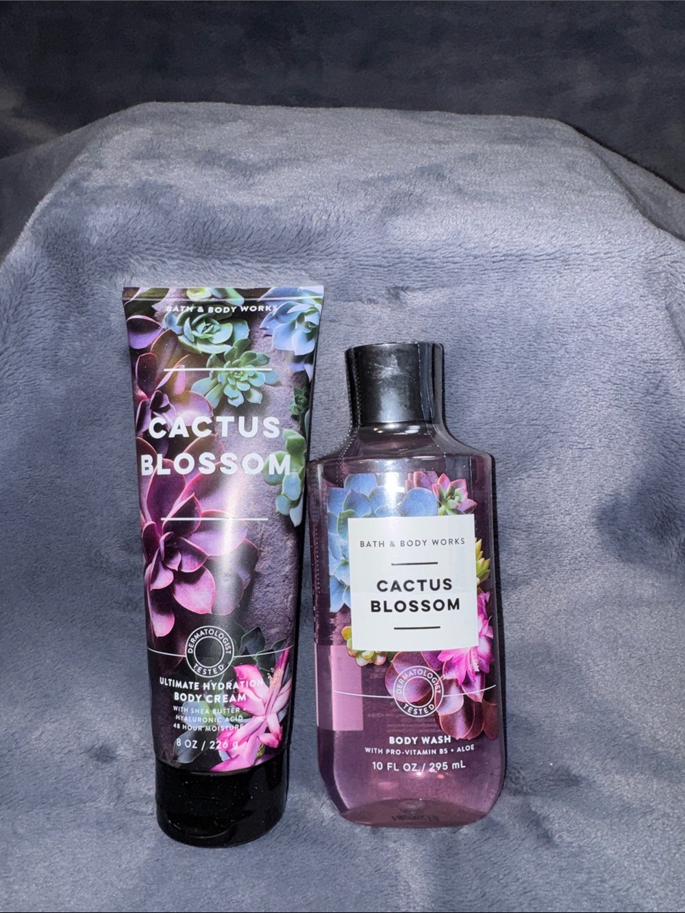 Bath and Body Works Cactus Blossom Body Wash and Cream Set